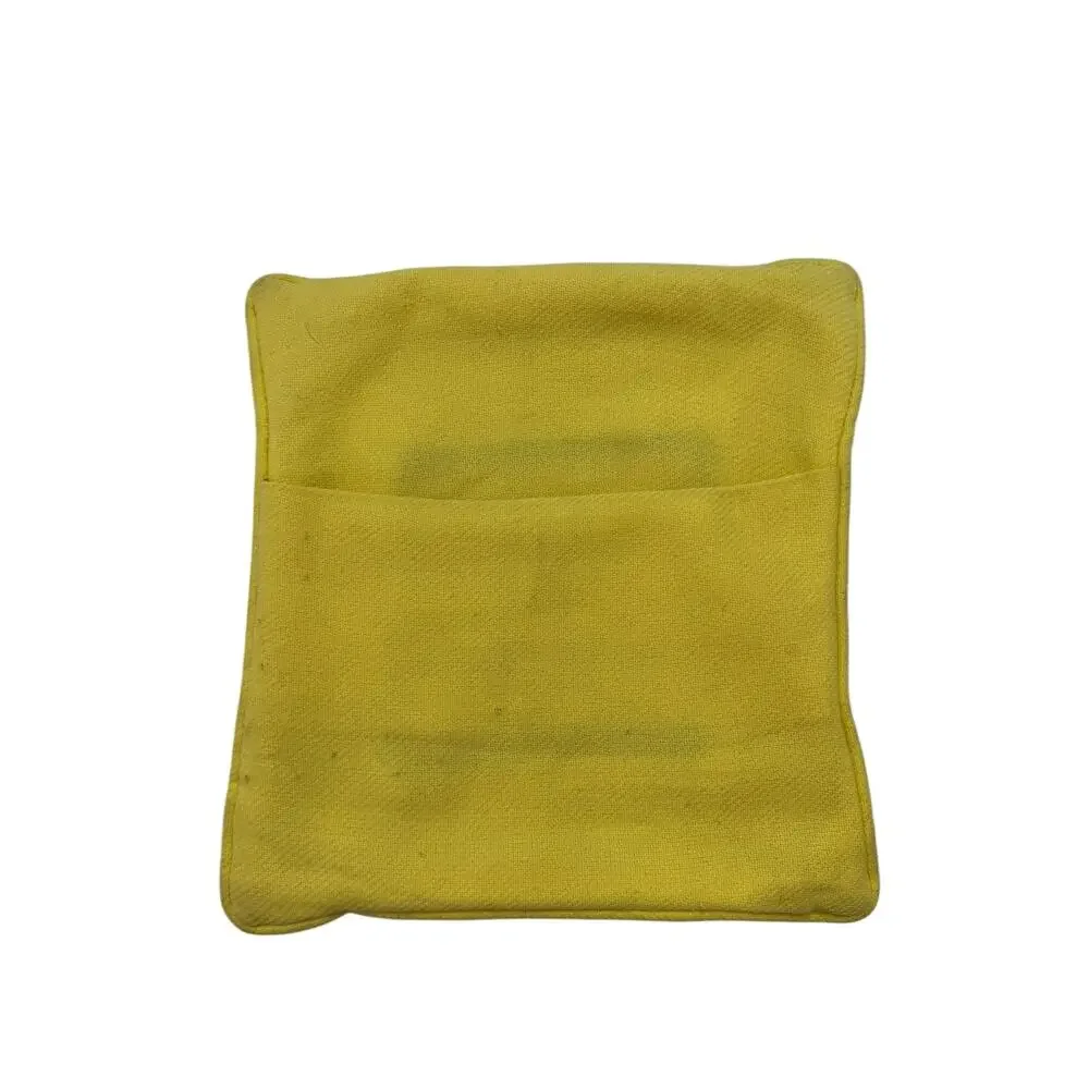 Vintage Yellow Daisy Needlepoint Pillowcase Handmade 60s 70s Decorative Throw